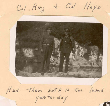 Colonel King and Hays.  Had them both for lunch today